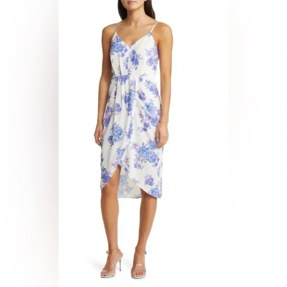 CHELSEA 28 Sleeveless Faux Wrap Dress - Picture 1 of 4